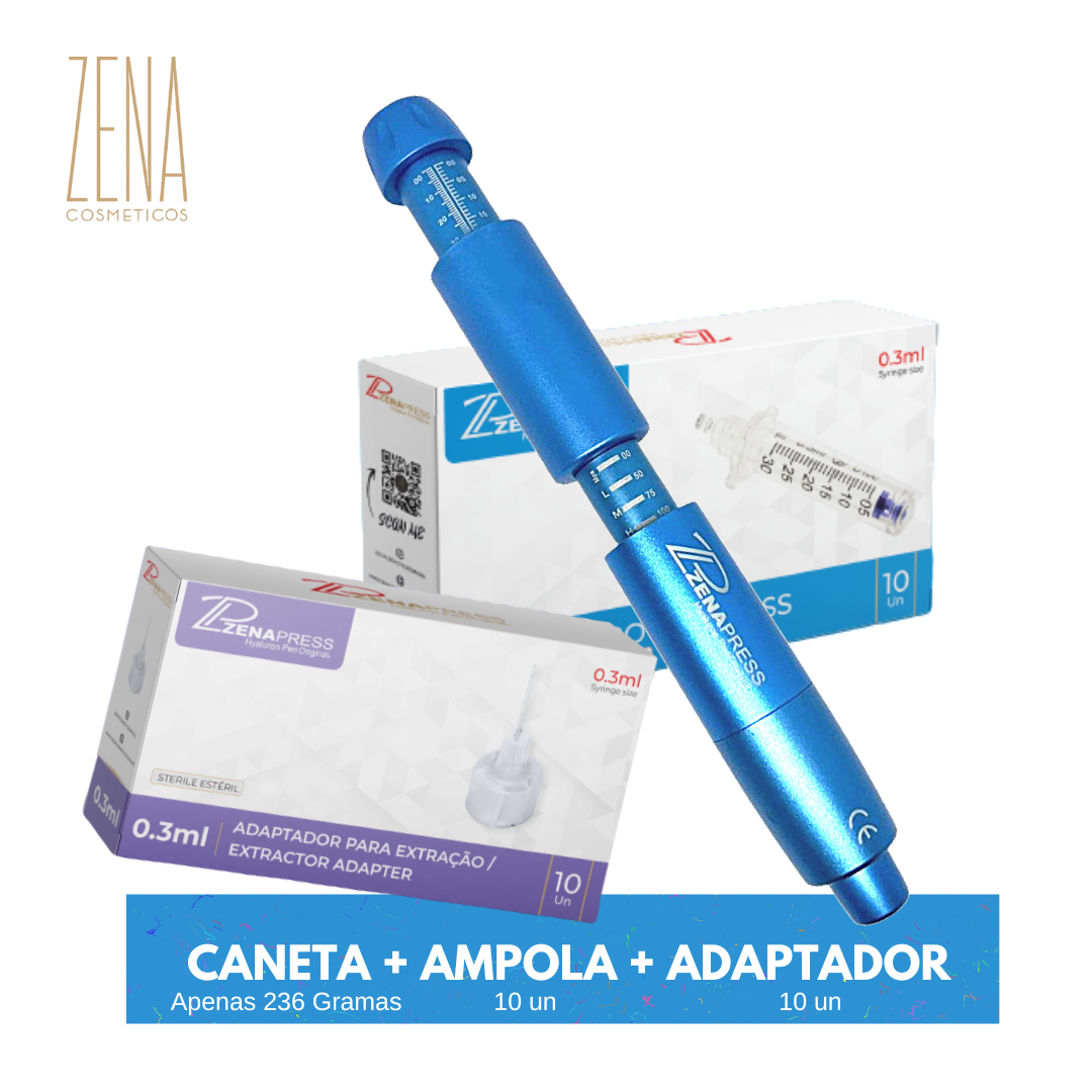 Caneta Pressurizada ZenaPress + Adaptador e Ampola 0,3ml
